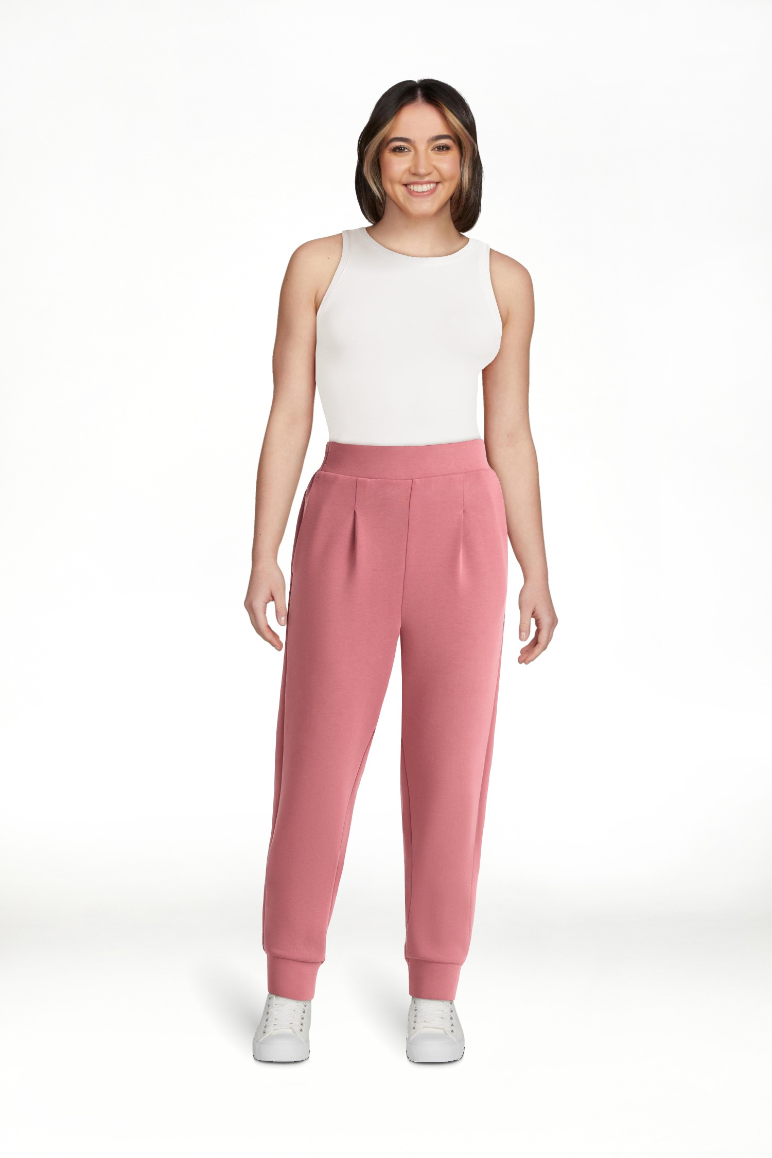 Avia Women's and Women's Plus Knit Pleat Joggers with Pockets, Size XS-4X | Walmart (US)