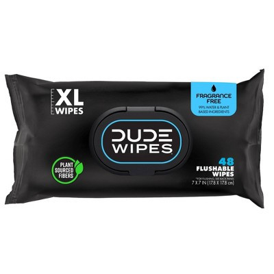 Dude Wipes Fragrance-Free Flushable Personal Wipes - 48ct | Target