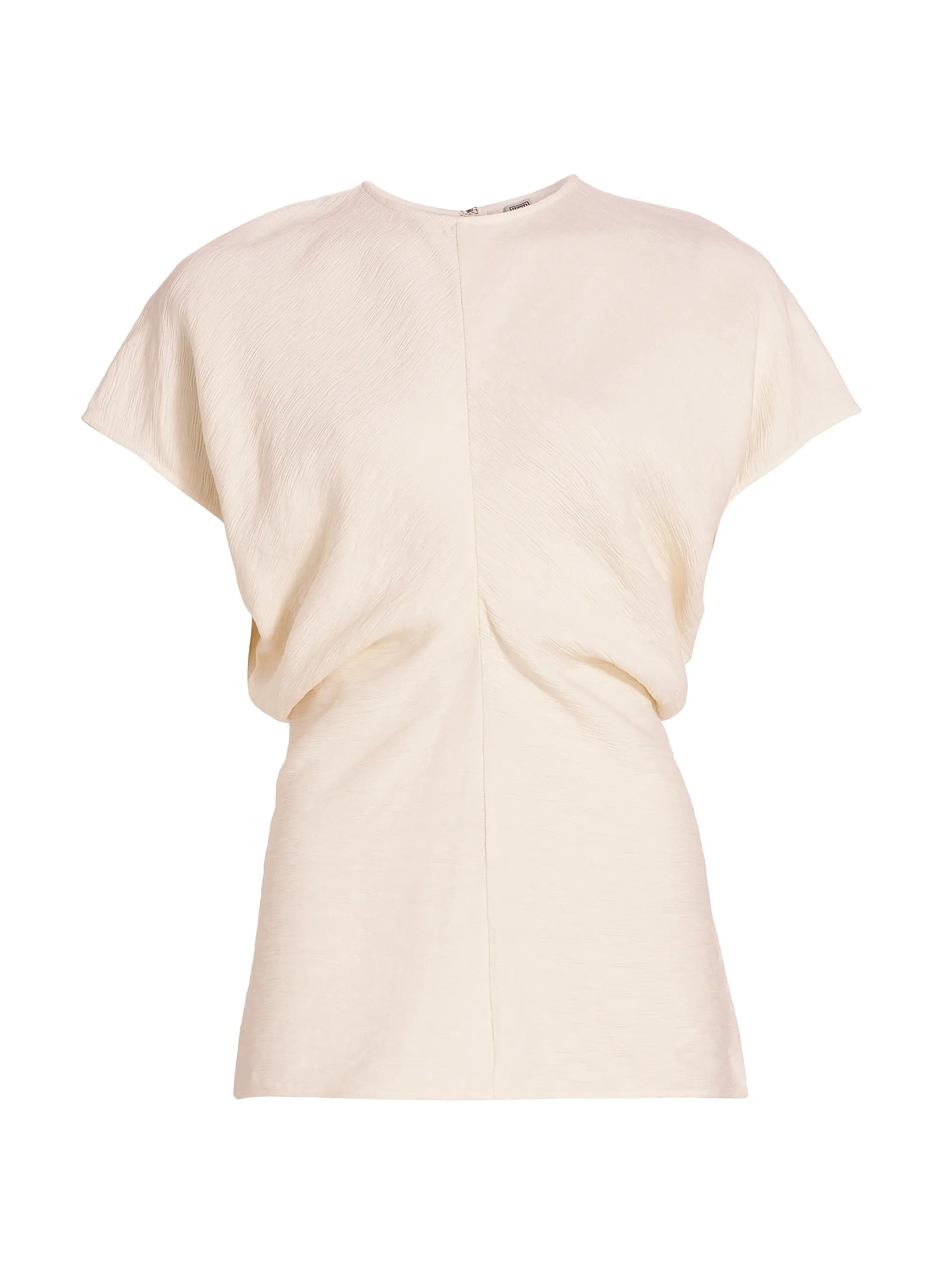 Crinkled Slouch-Waist Top | Saks Fifth Avenue