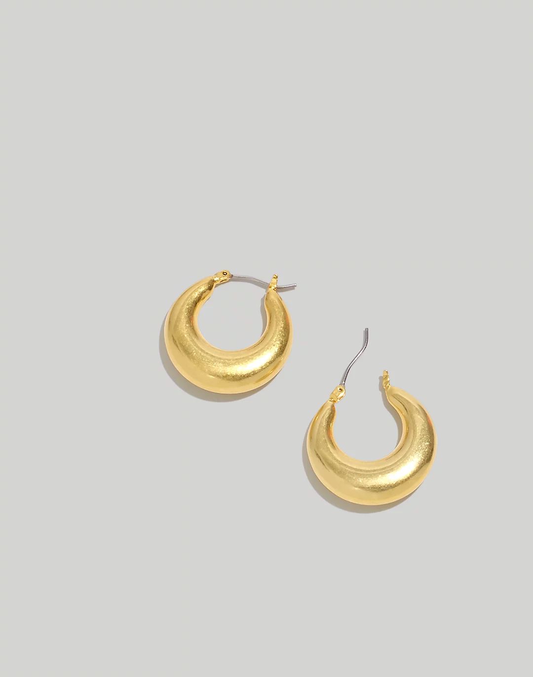 Crescent Medium Hoop Earrings | Madewell