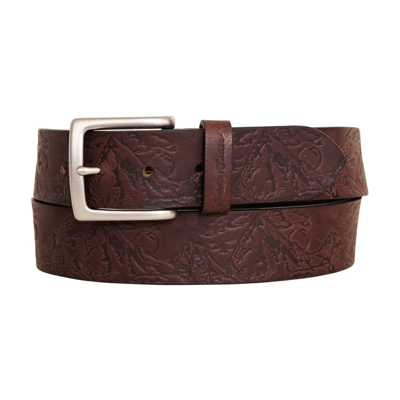Eddie Bauer Men's Debossed Live Your Adventure Leather Belt | Eddie Bauer US & CA