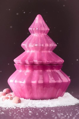 Bright Trees Fruity Cranberry Fizz Glass Candle | Anthropologie (US)
