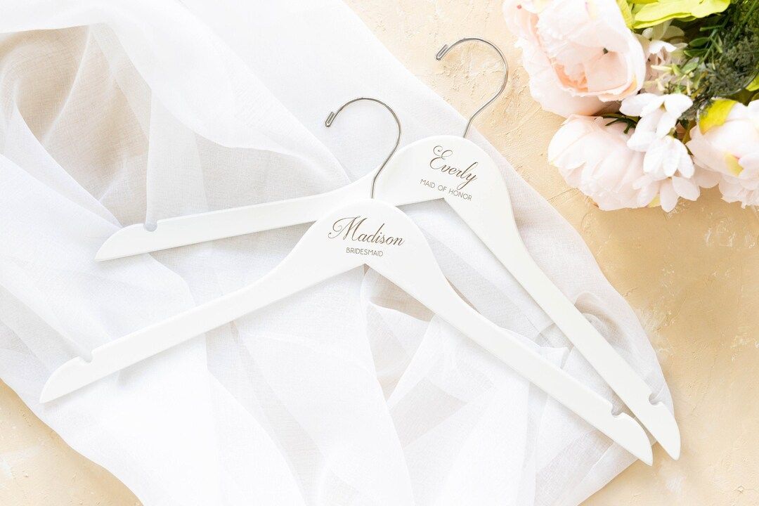 Bridesmaid Hangers Personalized Bridesmaid Hangers Wedding Hangers Bride Hanger Personalized Wedd... | Etsy (US)
