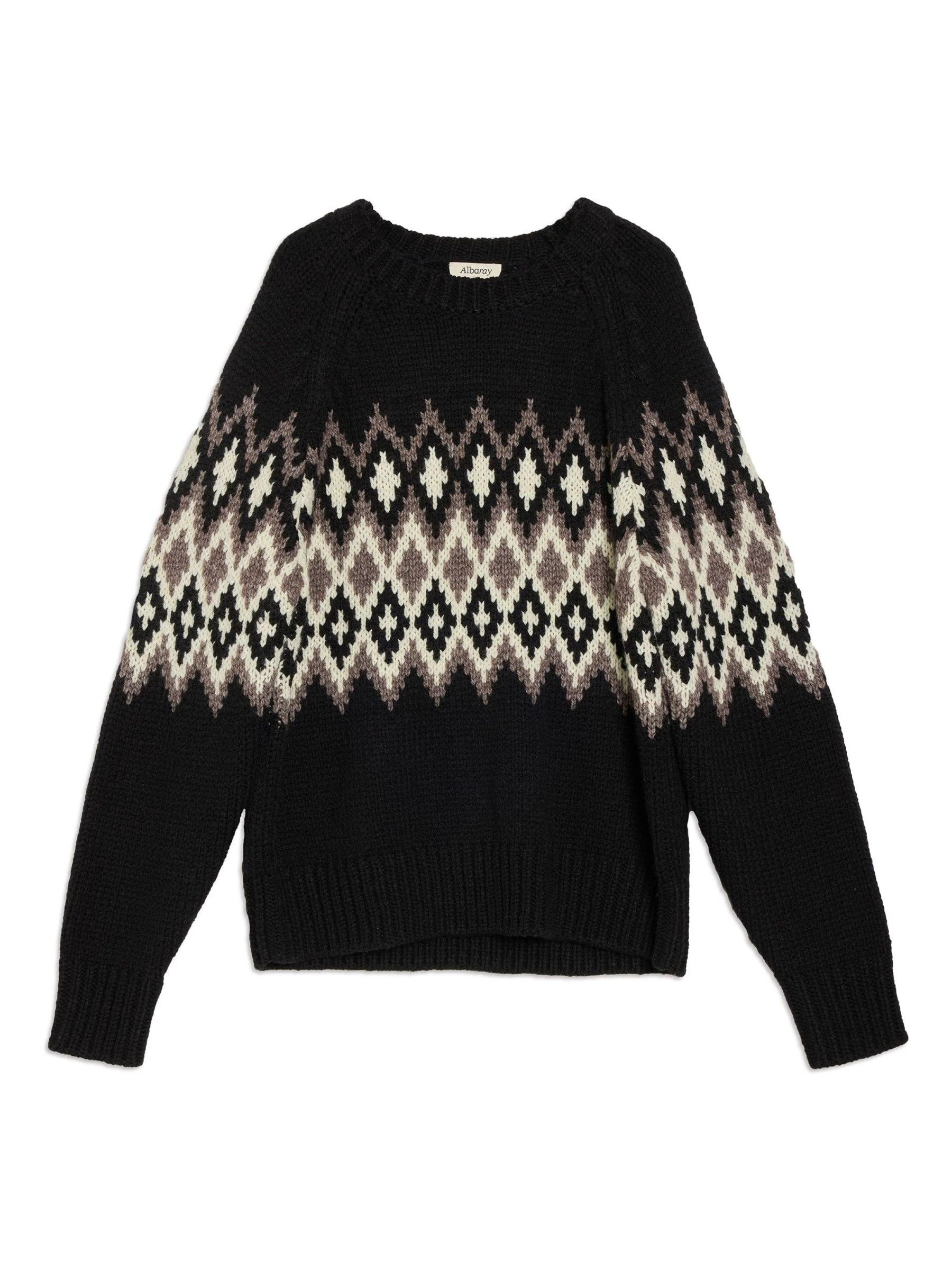 Albaray Albaray Chunky Fair Isle Black Jumper | Next EU