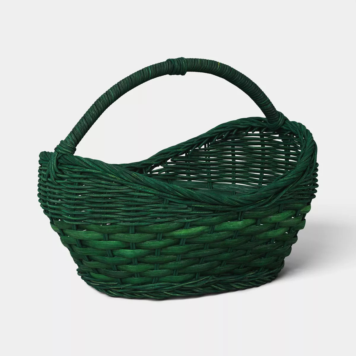 Natural Woven Basket with Handle Green - Threshold™ | Target