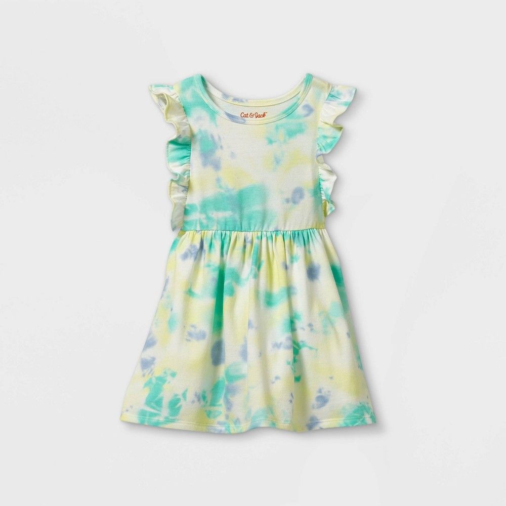 Toddler Girls' Tie-Dye Ruffle Short Sleeve Dress - Cat & Jack™ | Target