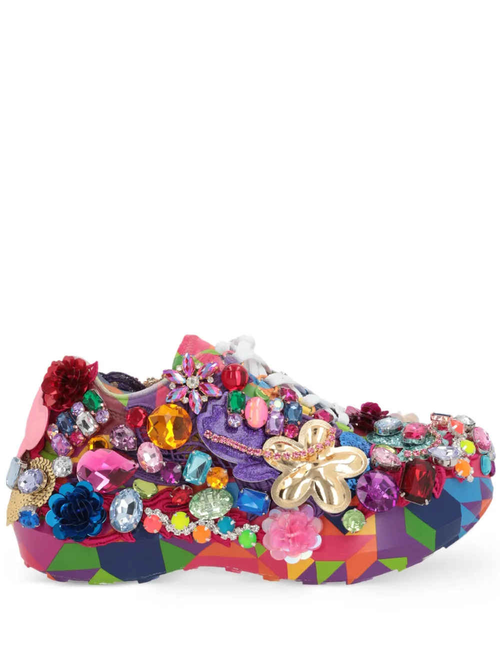 Comme Des Garçons x Salomon glass crystal embellished sneakers - Pink | Farfetch Global