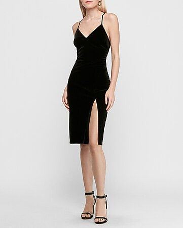 velvet slip dress | Express