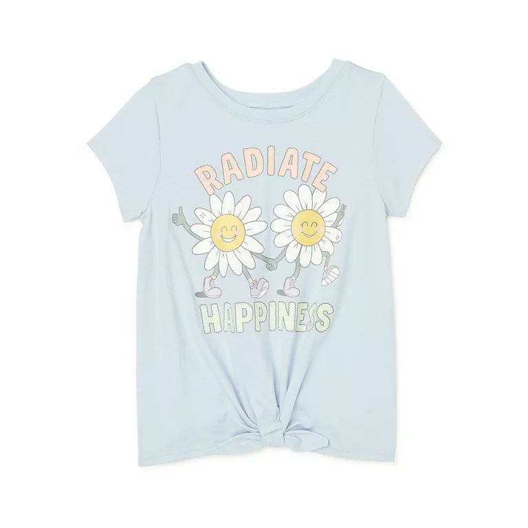 Garanimals Baby and Toddler Girls Short Sleeve Tie Front T-Shirt, Sizes 12M-5T | Walmart (US)