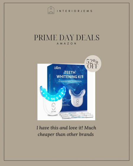Number one best seller on Amazon, this teeth whitening kit with blue light speeds up the process and whiten your teeth, much quicker than white strips or retainers. I have one in personally love it, on sale for prime day.

#LTKsalealert #LTKbeauty #LTKfamily