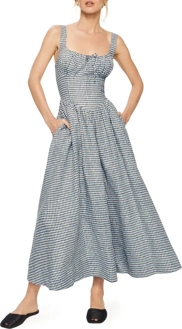 Reformation Balia Gingham Linen Sundress | Nordstrom | Nordstrom