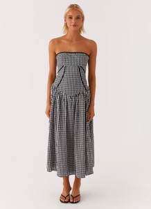 Larnie Midi Dress - Black Gingam | Peppermayo (Global)