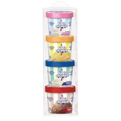 Pooch Creamery Ice Cream Mix Peanut Butter Dog Treats Assorted Gift Pack - 4ct | Target
