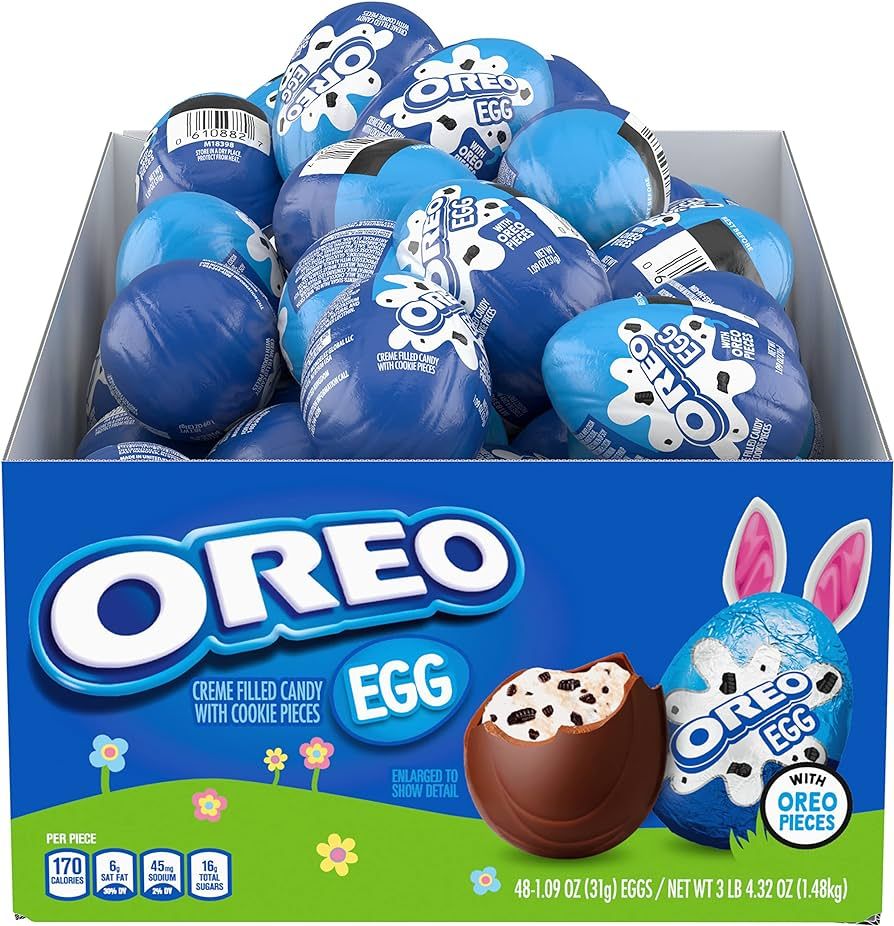 Oreo Creme Filled Chocolate Candy Easter Egg, Easter Candy, 48 - 1.09 oz Eggs | Amazon (US)