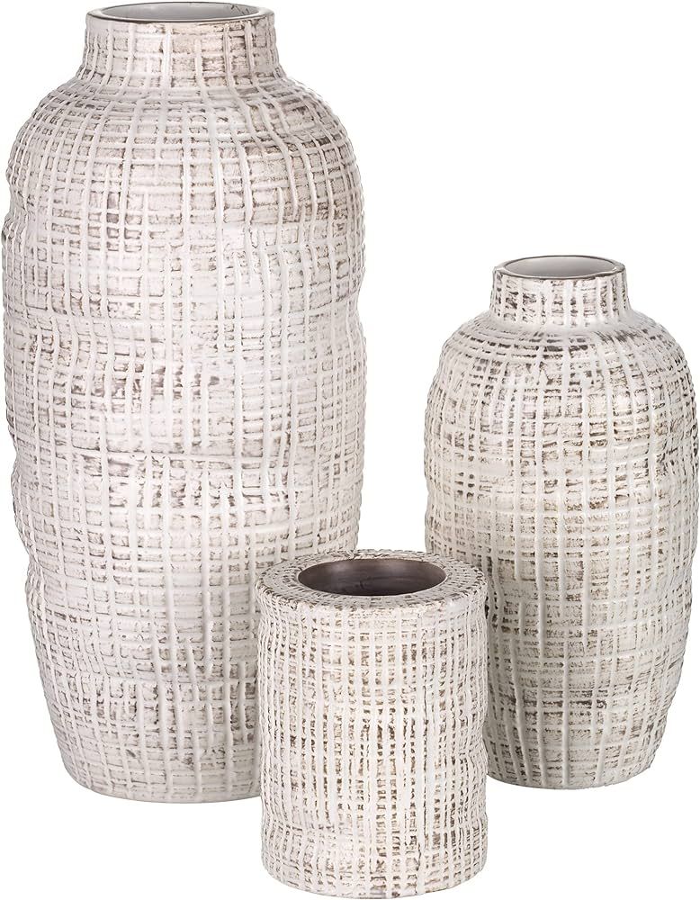 TERESA'S COLLECTIONS Large Ceramic Terracotta Vases, Decorative Vase for Home Decor, Rustic Vases... | Amazon (US)