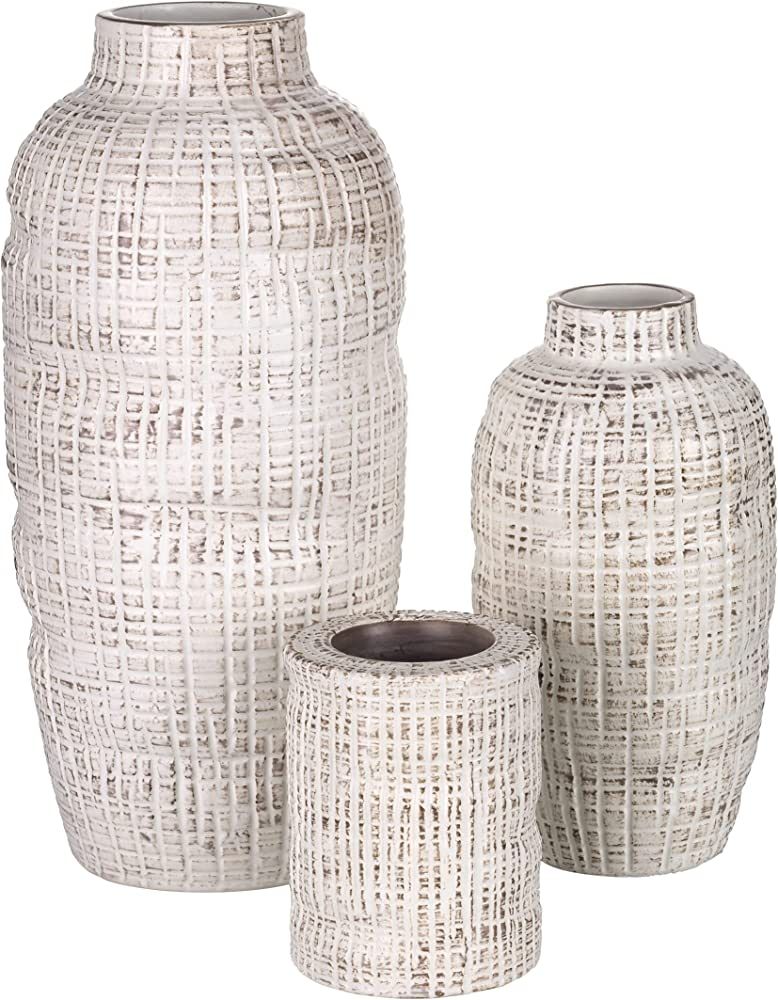 TERESA'S COLLECTIONS Large Ceramic Terracotta Vases, Decorative Vase for Home Decor, Rustic Vases... | Amazon (US)