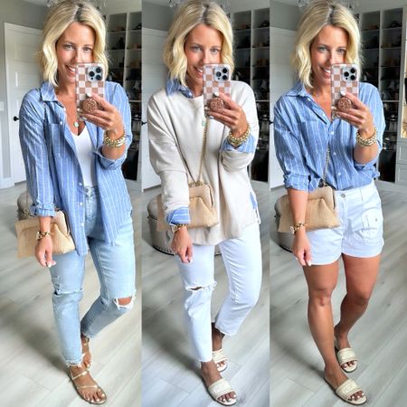 I just found the perfect button down for summer!!! It’s @walmartfashion and under $20!!!!
If you would like to join me in styling the same item several ways then simply tag me in your stories so I can share it!
⬇️⬇️⬇️
Button down and bodysuit size small
Mom jeans size 4
White denim sized up to 6
Crewneck sized up to large
White shorts sized up to 6

#LTKSeasonal #LTKfindsunder50 #LTKstyletip