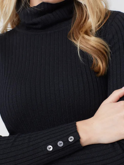 Arlette Metallic Turtleneck | J.McLaughlin