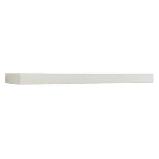 47.3 in. W x 10.2 in. D x 2 in. H White MDF Floating Wall Shelf | The Home Depot