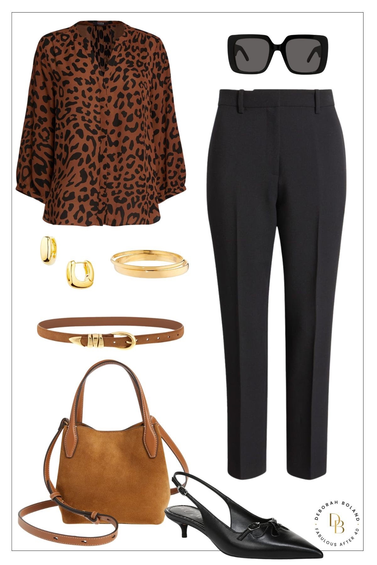 A little wild, a lot chic 🐆 This leopard elbow-length shirt is the statement piece every wardrobe needs — bold yet timeless. I paired it with sleek black cigarette-leg pants, classic black pointed-toe slingbacks, and a camel suede bag for just the right touch of polish.

It’s the kind of outfit that works for the office and after-hours — and the best part? Every piece is part of the Nordstrom Anniversary Sale 🖤🛍️

#NordstromAnniversarySale #ChicAndClassic #LeopardStyle #DeskToDinner #WardrobeRefresh #ModernElegance 

#LTKSaleAlert #LTKOver40 #LTKSeasonal