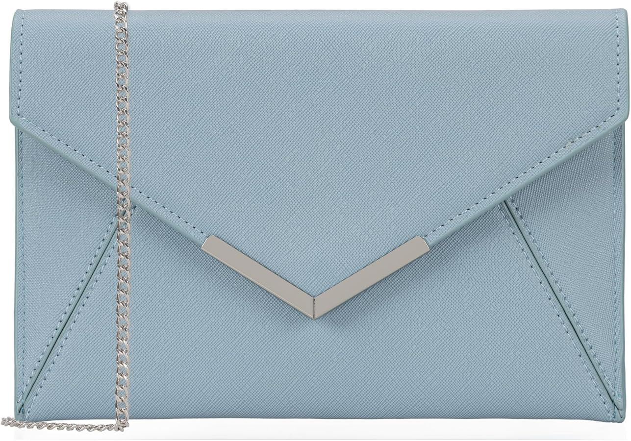 Dexmay Women Envelope Clutch Handbag Medium Saffiano Leather Foldover Clutch Purse | Amazon (US)