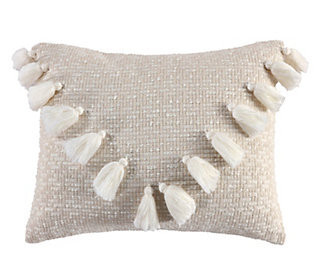 Mills Waffle Textured Tassel Pillow by Levtex H ome | QVC