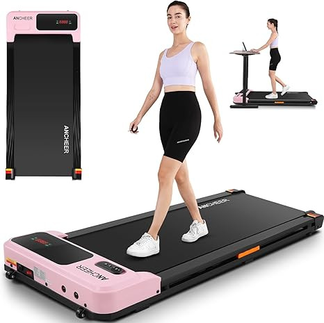 ANCHEER Walking Pad Treadmill,Treadmills for Tome Small,2 in1 Under Desk Exercise Equipment,Pink ... | Amazon (US)