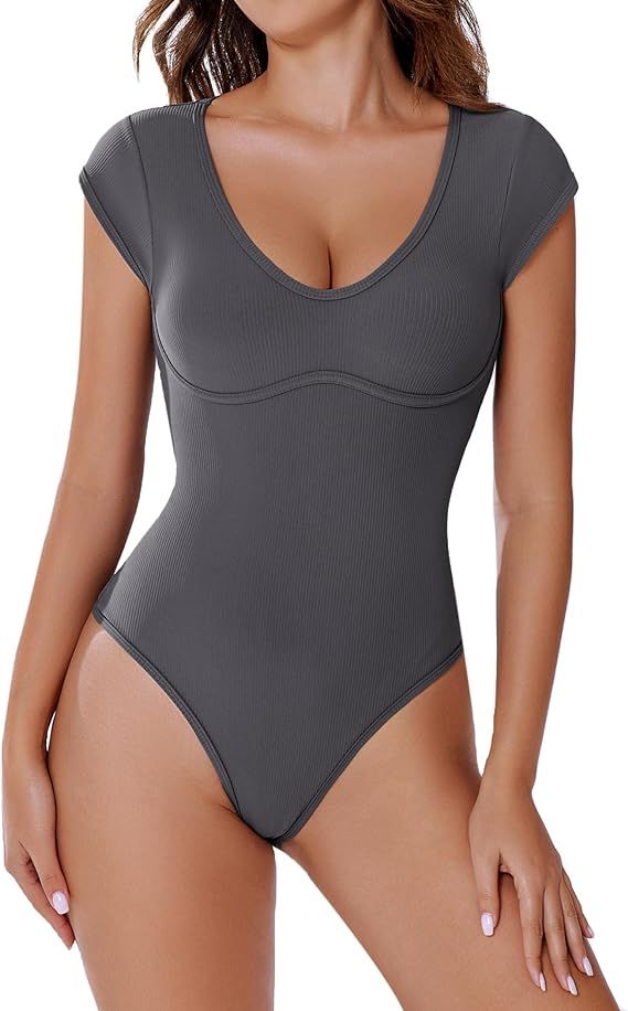 Avidlove Women's Bodysuit Going Out Bodysuits Cap Short Sleeve Tops | Amazon (US)