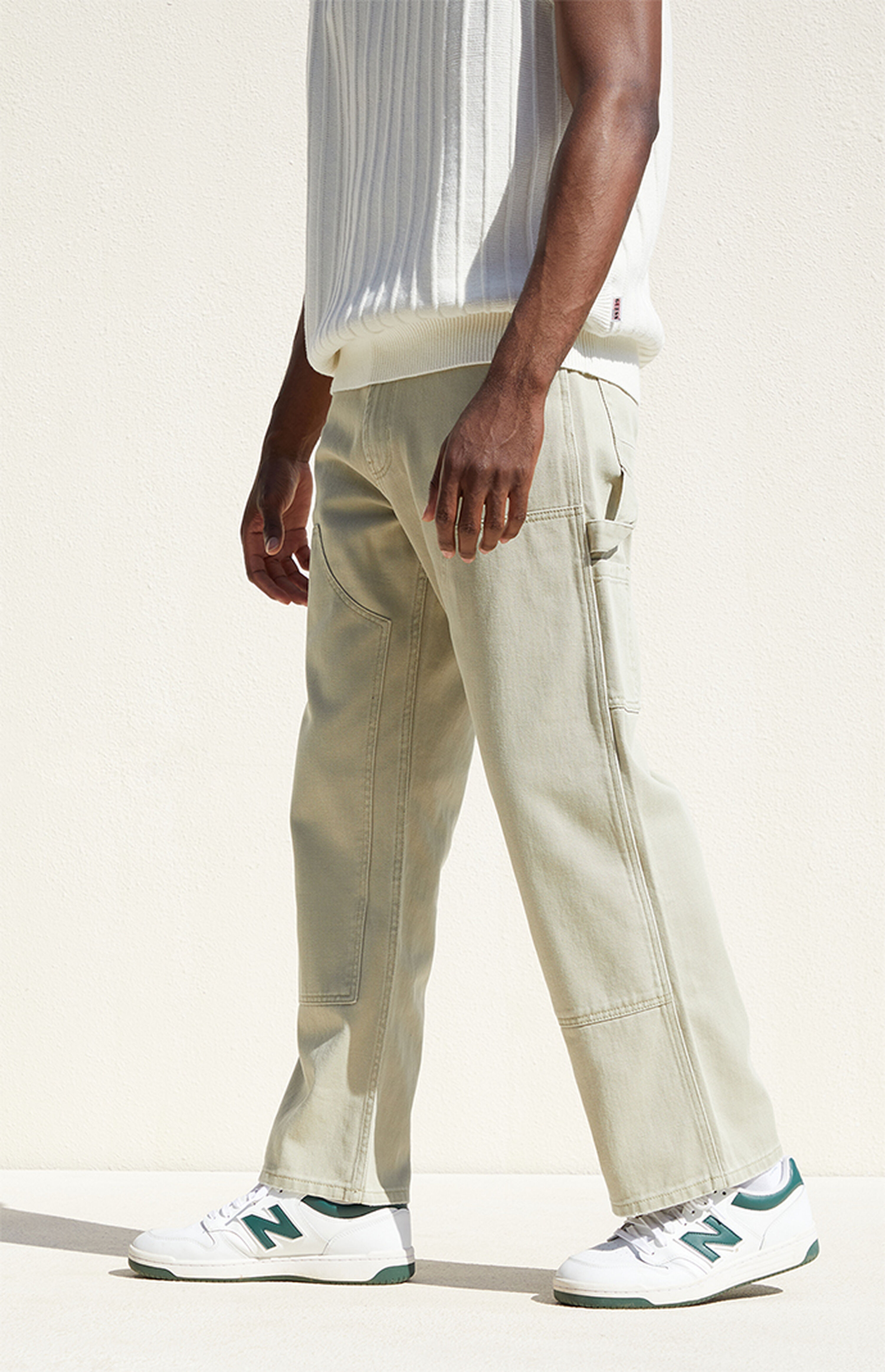 PacSun Baggy Olive Carpenter Jeans | PacSun