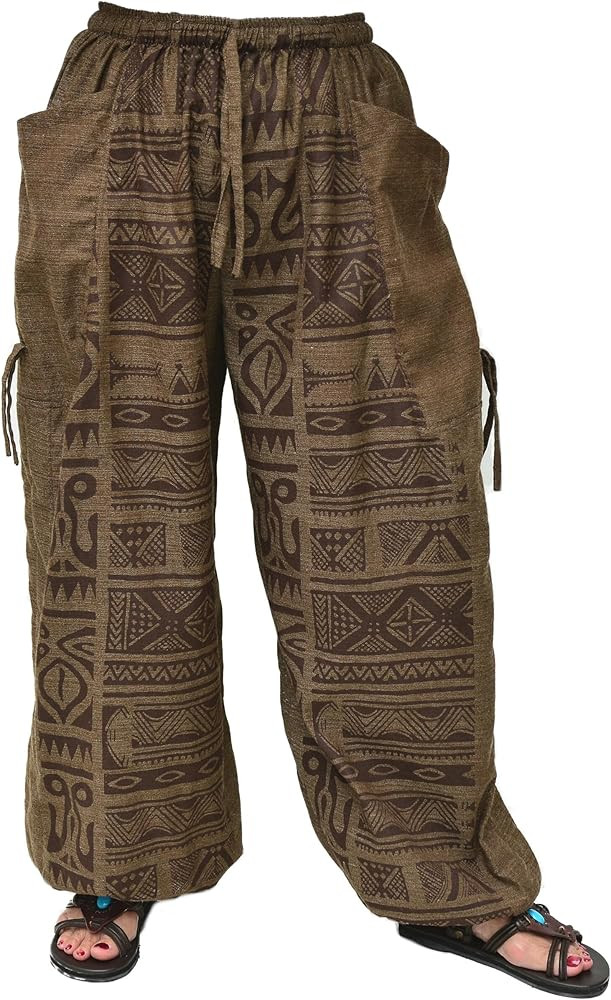 Siamrose Baggy Yoga Lounge Pants Harem Trousers Women Men with Adjustable Length 2 Big Pockets | Amazon (US)