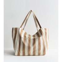 Brown Striped Slouchy Tote Bag New Look | New Look (UK)