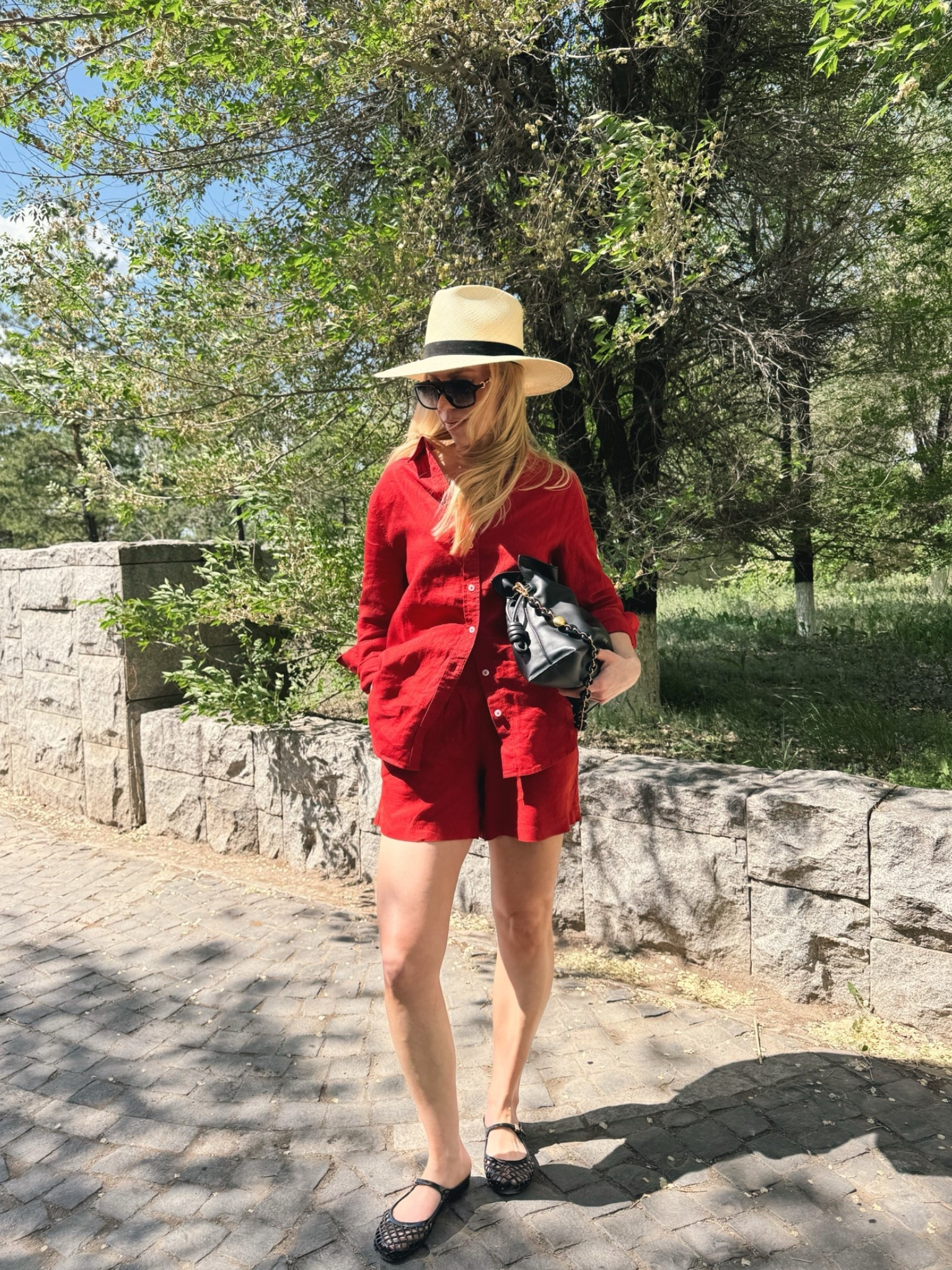 Summer vacation outfit, @Quince linen set, jelly shoes, tomato red, summer 2026 trends

#LTKTravel #LTKOver40 #LTKSeasonal