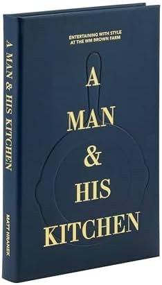 A Man & His Kitchen, Navy Bonded Leather | Handbound in The USA (7.25" W x 11.4" H - 304 Pages) ... | Amazon (US)