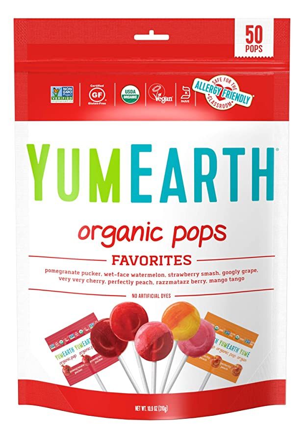 YumEarth Organic Lollipops, Variety Pack, 50 lollipops - 10.9 oz (pack of 1) - Allergy Friendly, ... | Amazon (US)