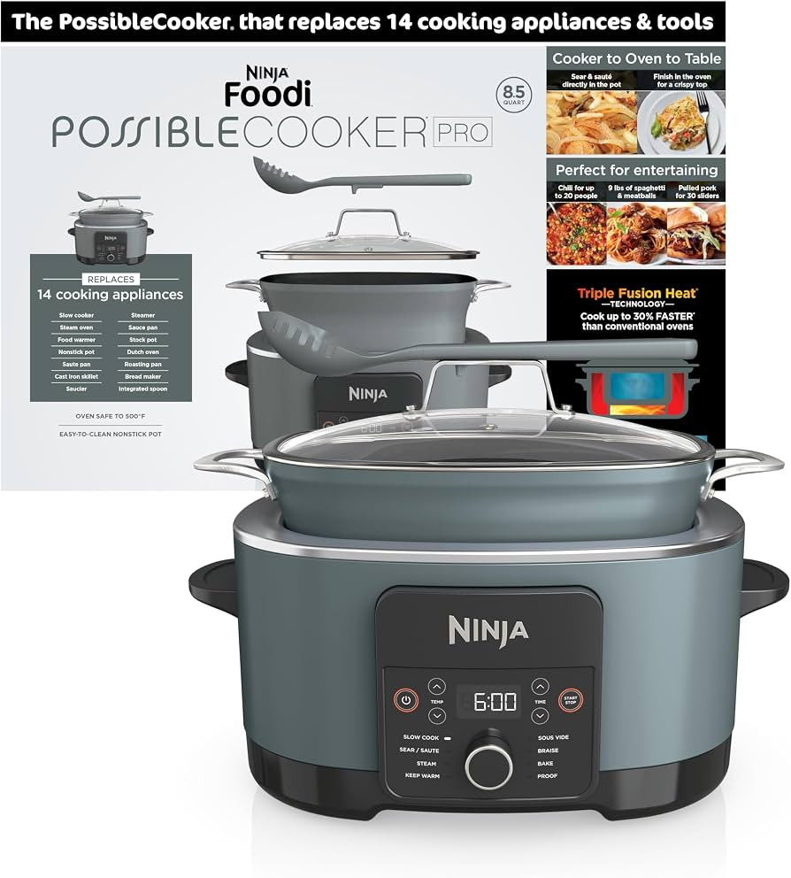 Ninja\u00ae 14-in-1 PossibleCooker\u2122 PRO | 8.5qt, Sous Vide, Proof, Bake, & Steam Multicooker... | Amazon (US)