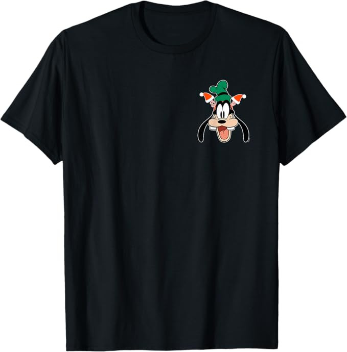 Disney Goofy Christmas Santa Hat Holiday Headband Corner Art T-Shirt | Amazon (US)
