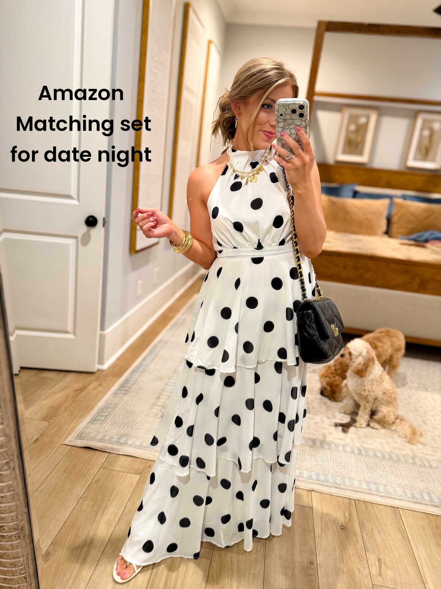 ✨ Date night called for this gorgeous Amazon find, and it absolutely did not disappoint! 🤍🖤 This polka dot matching set looks just like a dress, but it’s actually a two-piece set. The quality is incredible, it fits true to size, and I received so many compliments at dinner tonight! It’s one of those pieces that looks so much more expensive than it is.

I finished the look with my favorite Walmart heels, layered Walmart jewelry, and a classic black bag for an easy date night outfit that feels timeless and chic.

🤍 Amazon polka dot matching set (looks like a dress!)
🖤 Amazing quality
✨ True to size
👠 Walmart heels
💛 Walmart jewelry

#amazonfashion #amazonfinds #amazonstyle #datenightoutfit #datenightlook #polkadotdress #matchingset #amazonnewarrivals #dressyoutfit #classicstyle #timelessfashion #walmartfashion #walmartfinds #affordablefashion #outfitinspiration #ootd #summerstyle #falltransition #styleonabudget #fashionfinds

#LTKootd #LTKPetite