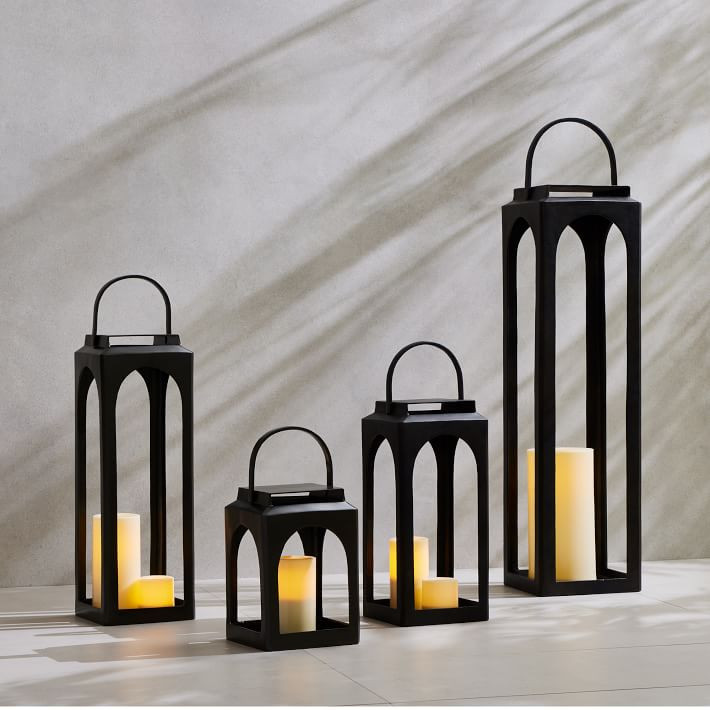 Nara Antique Bronze Metal Outdoor Lanterns | West Elm (US)