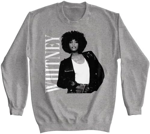Whitney Houston Attitude Graphite Heather Adult Long Sleeve Sweatshirt The Voice 80s Music Graphi... | Amazon (US)
