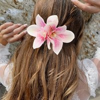 Orchid Flowers Hair Clips Bohemian Small Hairpin Bridal Barrette Beach Wedding Flower Women Holiday Hair Clip Hair Accessories | AliExpress (US)