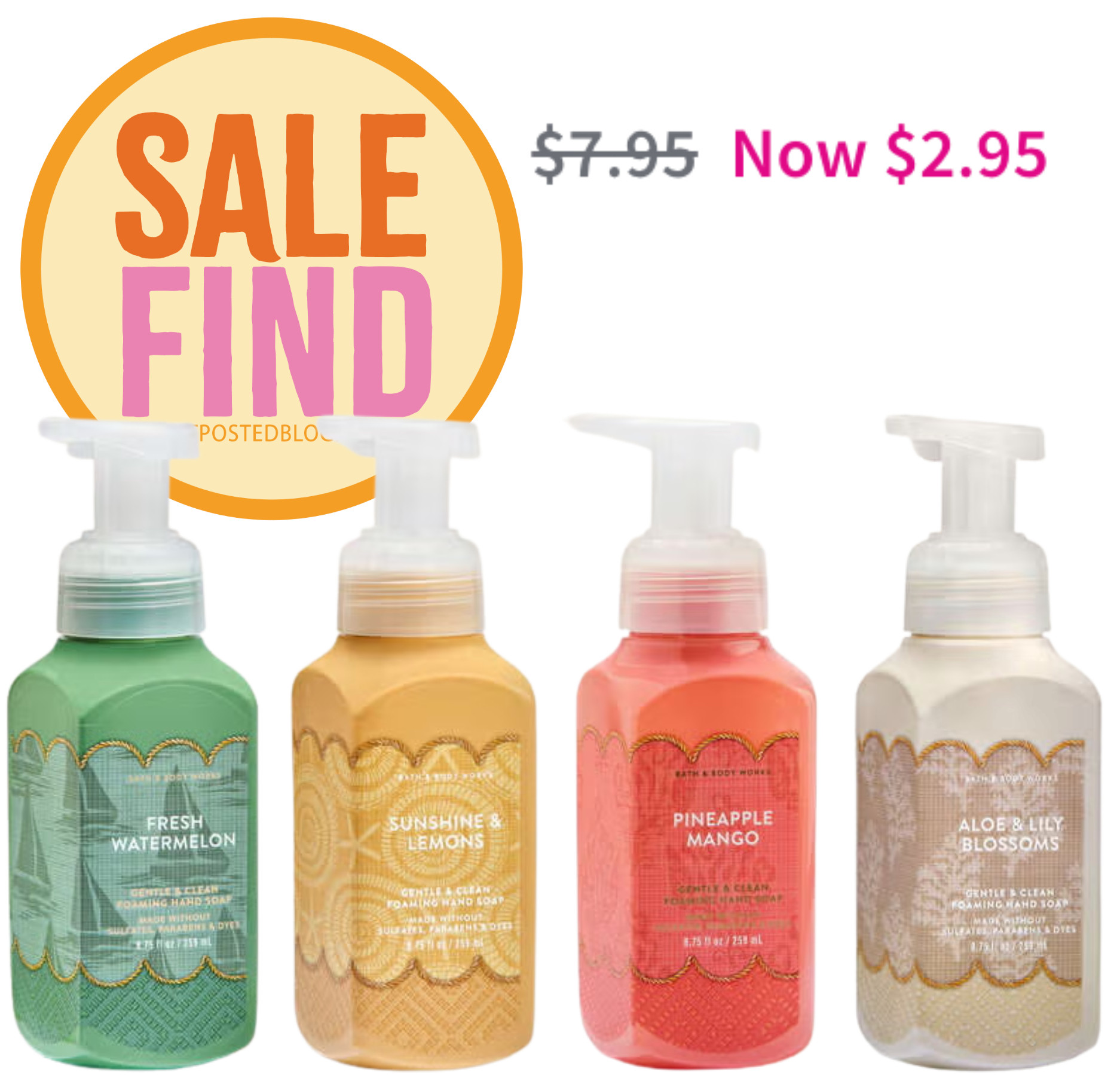 Bath and Body works hand soaps on sale!!!  

 