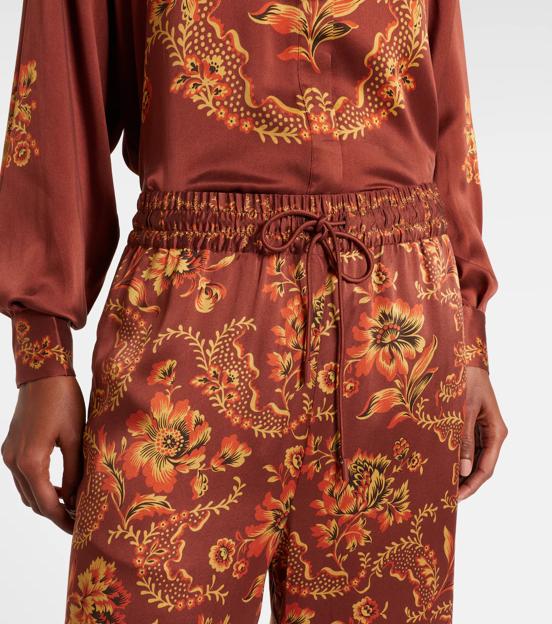 Seraphina printed silk wide-leg pants | Mytheresa (US/CA)