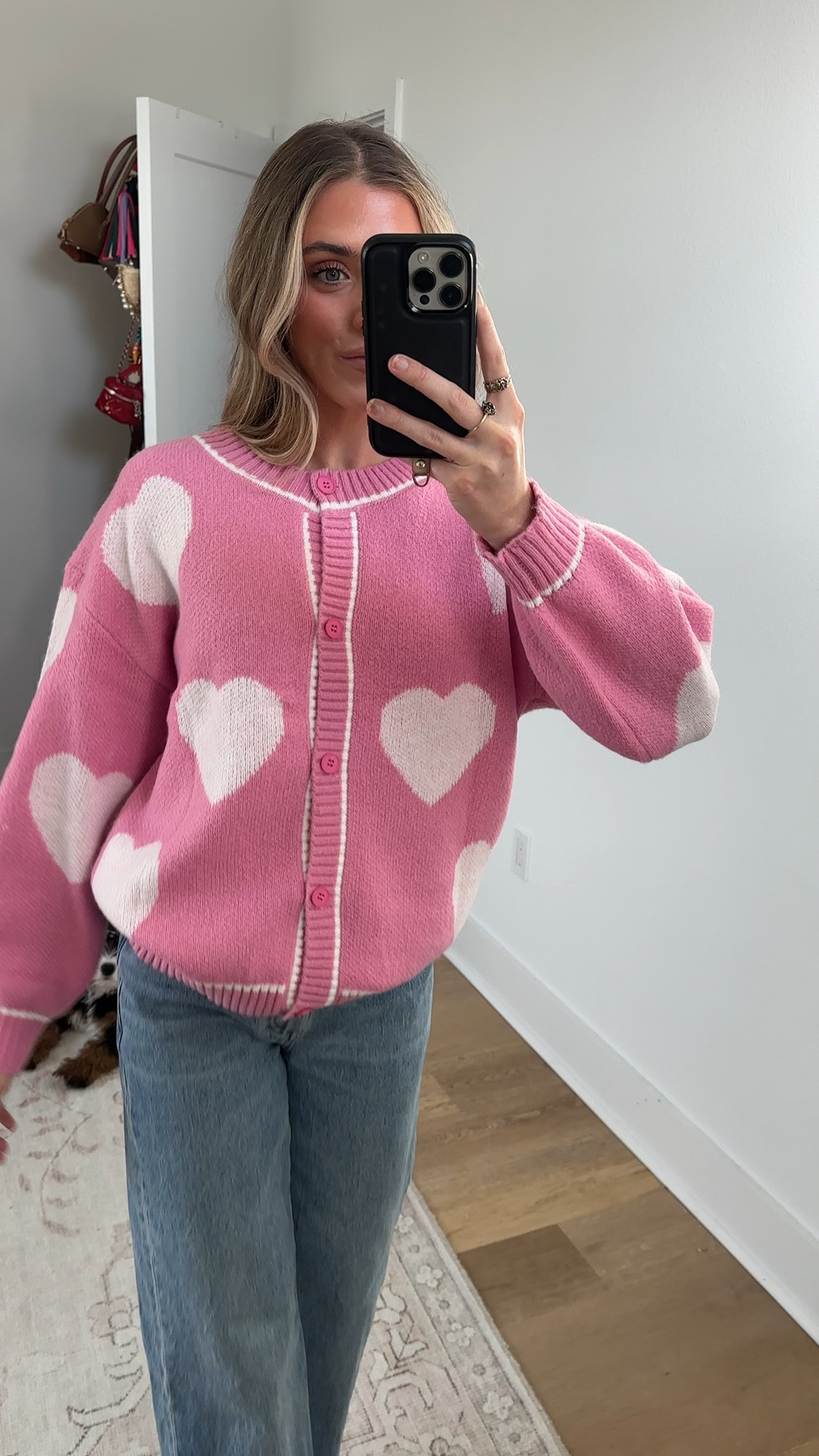Amazon size small Saodimallsu Womens Cute Heart Cardigan Sweaters Chunky Knit Button Down Crewneck Long Sleeve Sweater Coat. Valentine’s Day outfit 

#LTKootd #LTKSeasonal #LTKValentine