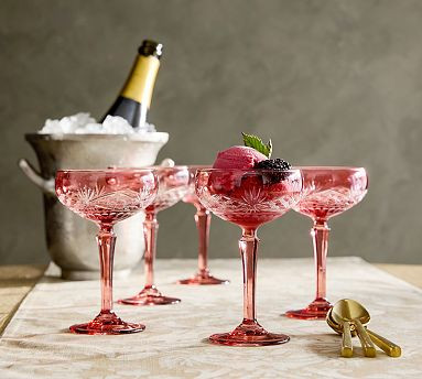 Antique Cut Coupe Glasses | Pottery Barn (US)