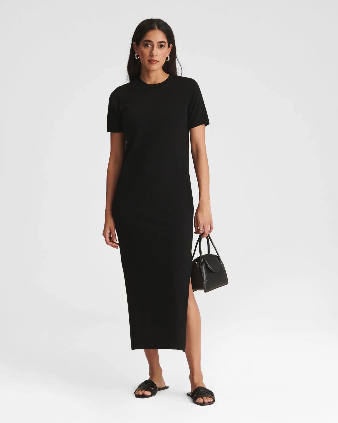 Fancy Cashmere T-Shirt Dress | NAADAM