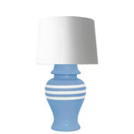 French Blue Striped Ginger Jar Lamp | Lo Home by Lauren Haskell Designs
