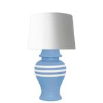 French Blue Striped Ginger Jar Lamp | Lo Home by Lauren Haskell Designs