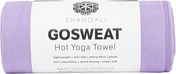 GoSweat Non-Slip Hot Yoga Towel by Shandali with Super-Absorbent Soft Suede Microfiber in Many Co... | Amazon (US)