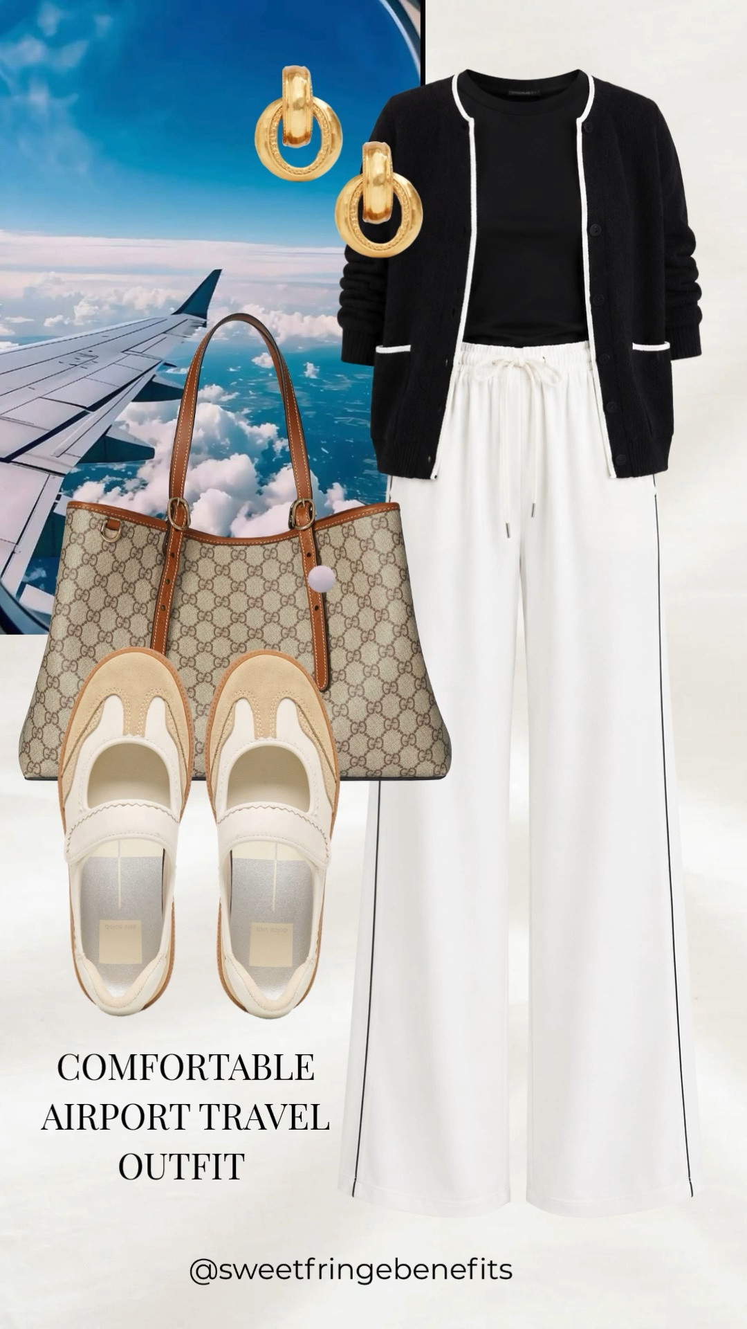 These white pull-on travel pants are comfortable, polished, and made for days on the go. Paired with a classic black cardigan and comfy sneakers, this is an easy travel outfit that looks put together from takeoff to touchdown.

💡 LTK MADE EASY
❤️ Heart = Support my posts!
🔖 Save = Get sale & restock alerts
📋 Lists = Keep favorites organized
📲 Share = Send lists and products to a friend. Hello, Christmas List!
💬 Comment = Ask me anything about what I’m wearing.:-)

#LTKootd #LTKOver40 #LTKTravel
