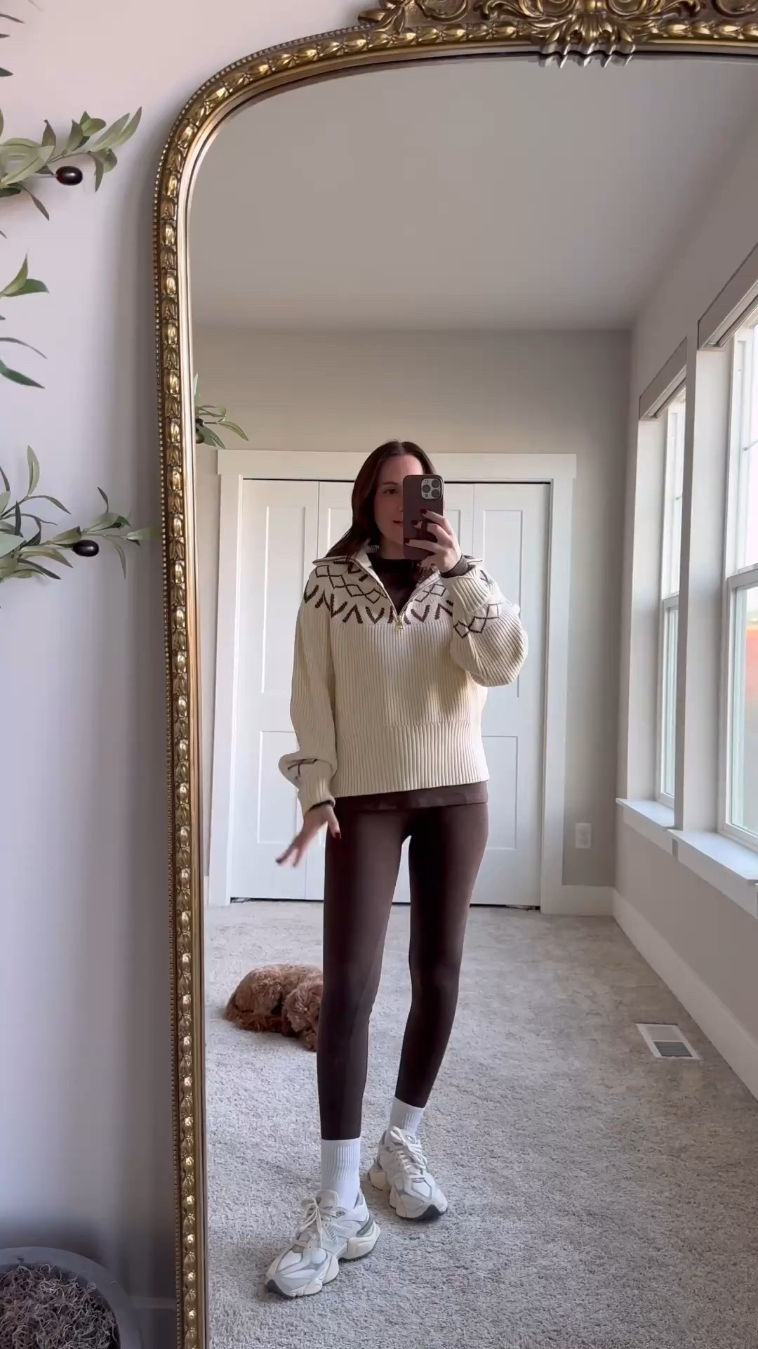 This fair isle knit from @varley is the easiest way to elevate your base layers! It’s cozy and cute! Wearing a size small

Cozy outfit | Varley finds | winter style | brown leggings | fair isle sweater 

#LTKootd

#LTKootd #LTKActive #LTKSeasonal